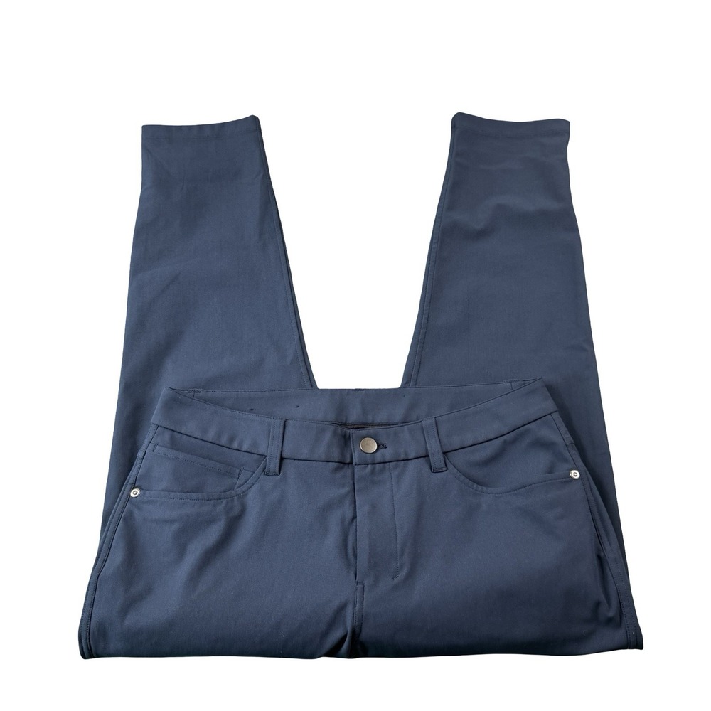 Lululemon Navy Blue 5 Pocket Performance Chino Pant 30x26 LM5AQQS